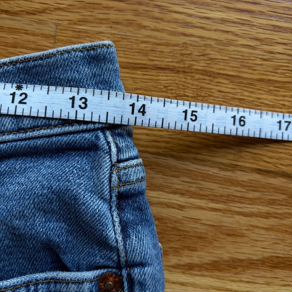 RE/DONE 70s Stove Pipe High Rise Straight Leg Jeans Mid 70s Wash Size 27 - Picture 15 of 16